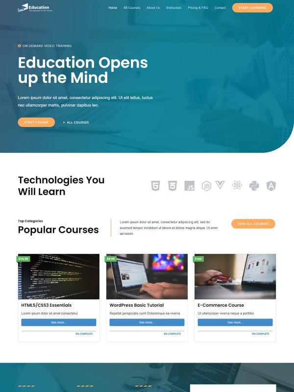 8. Online Courses Theme