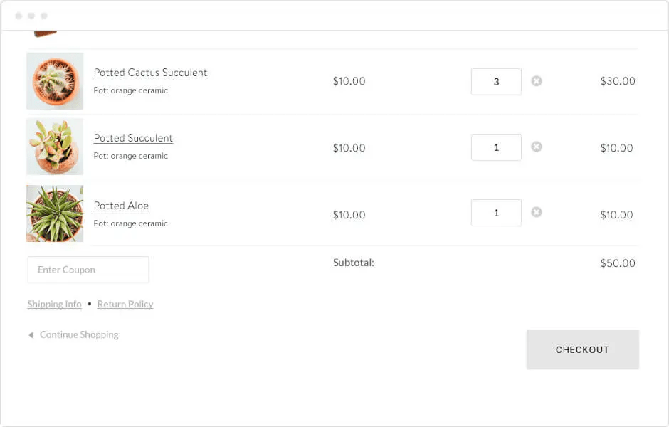 Laptop showcasing simple checkout from Weebly
