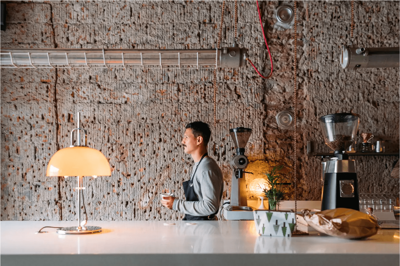 Man in a coffee shop