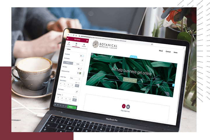 Women drawing website plan
