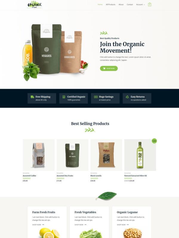 3. Organic Store Theme