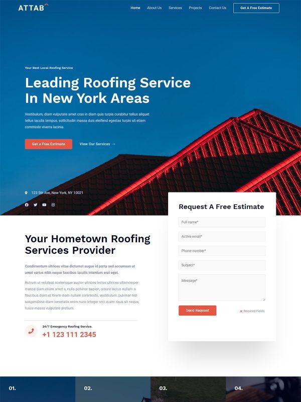 11. Roofing Services Theme
